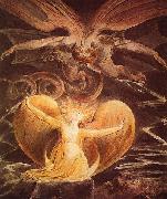 Der grobe Rote Drache und die mit der Sonne bekleidete Frau, William Blake